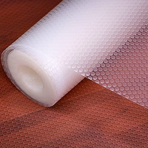 612 Vermont 12 x 40' Clear Ribbed, Waterproof, Non-Adhesive Plastic Shelf Liner for Use in Kitchen Cabinets, Pantry, Wire