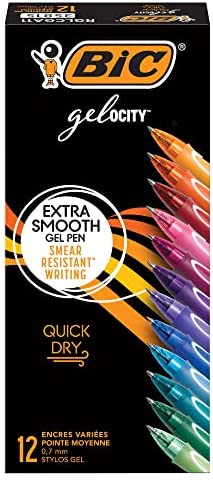 UIXJODO Gel Pens, 10 Pcs Black Ink Pens for Women, 0.7mm Medium Point  Smooth Writing