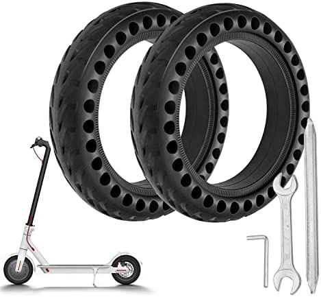 Amitor Solid Tires,8 1/2 Electric Scooter Replacement Wheels,8.5 Inches  Fron