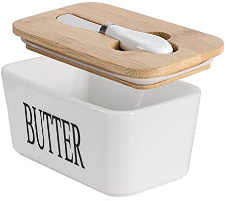 Ceramic Butter Dish Keeper Container - Vicrays Porcelain Airtight