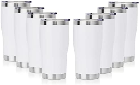 MEWAY 20oz Stainless Steel Tumblers 4 Pack Bulk,Mix Color Vacuum