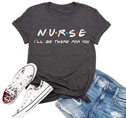 Printify LVN Nurse T Shirt - Nurse I'll Be There for You Black / M