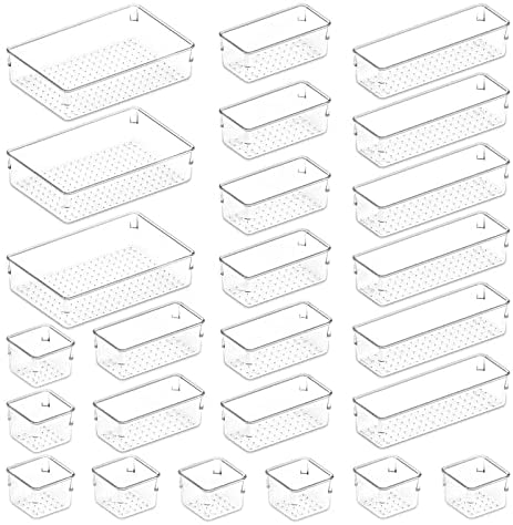 16-pieces Clear Drawer Organisers Set – Bliss n Wit