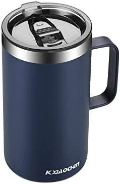 GAMA Electronics 2 Insulated ThermoServ Coffee Mugs 16 oz. Blue