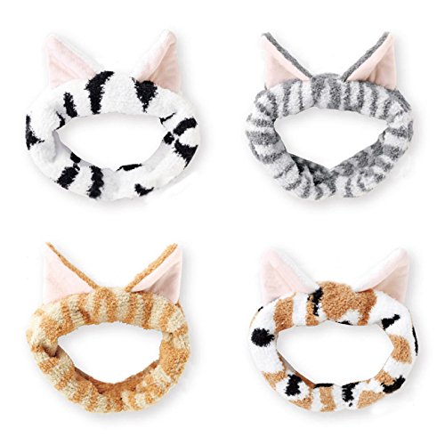 6 PCS Spa Headband Face Washing Wristband Set, Makeup Headband Skincare  Headband Facial Headband for Washing Face Sleepover Party Supplies for Girls  (Cow, Leopard) 