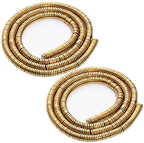 nbeads NBEADS 1000 Pcs 4mm Metal Spacer Beads, Round Real 18K Gold Plated  Brass Rondelle Beads Metal Loose Connector Beads for DIY