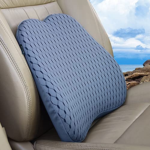 SAMSONITE, cooling gel, lumbar support pillow for office chair or car seat  - boost your lower back comfort zone, high grade - memory foam, universal