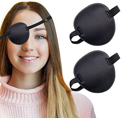 Eye Patches for Adults Right and Left Eyes Black Adult Leather