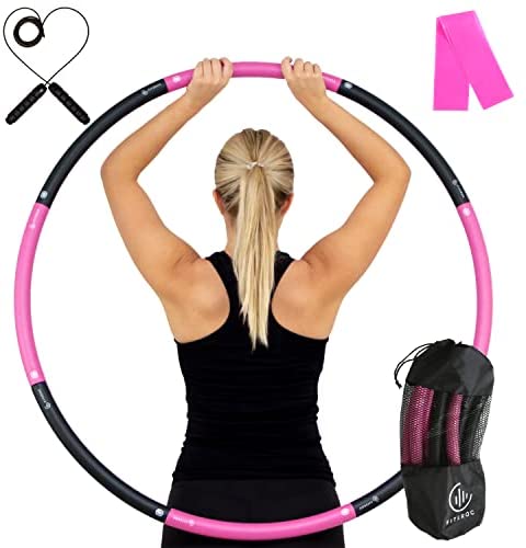 Weighted Hula Hoop, ACU Hoop 4M - 4 lb Medium, Weight Loss Fitness Workout  Sports Hoop with ridges. (Rainbow Colors)