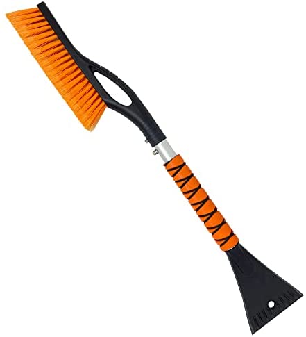 Snow Brush Extendable, 2 in 1 Ice Scraper for Car Windshield with