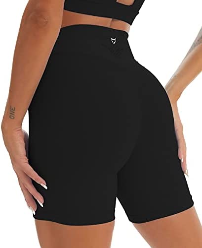 OQQ Women's 3 Piece Yoga Shorts Ribbed Seamless Workout High Waist Cross  Over Athletic Leggings