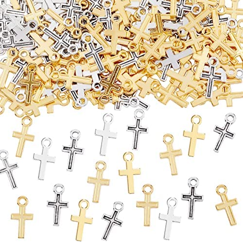 480pcs 24 Color Chunky Acrylic Cross Beads Colorful Spacer Loose