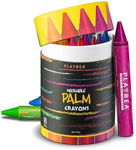 Montcool Toddler Crayons, 16 Colors Non Toxic Washable Jumbo Crayons for  Toddlers 1-3 Unbreakable, Easy to Hold Large Crayons for Kids Ages 4-8,  Safe