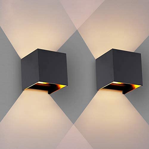 aozhate 2 Pack Wireless Battery Operated RGB Wall Sconce