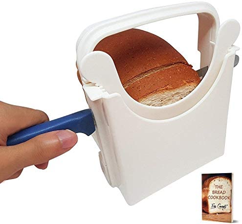 KitchenThinker Bread Slicer for Homemade Bread, Foldable Bread Slicer and  Compact Bread Slicing Guide 4 Sizes Bread Loaf Slicer Plastic Bread
