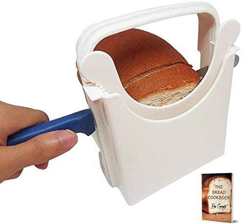 KitchenThinker Bread Slicer Guide for Homemade Bread Adjustable