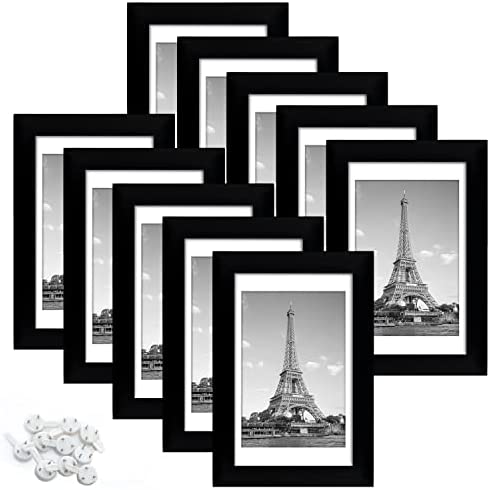 upsimples 4x6 Picture Frame Set of 10, Display Pictures 3.5x5 with