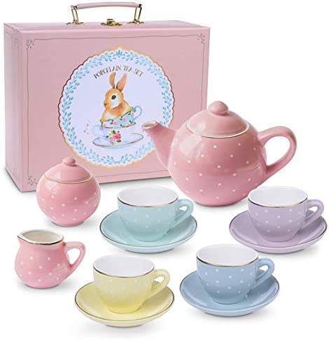 Kids Tea Party Set for Little Girls Birthday Gift Toys for 3 4 5 6 7