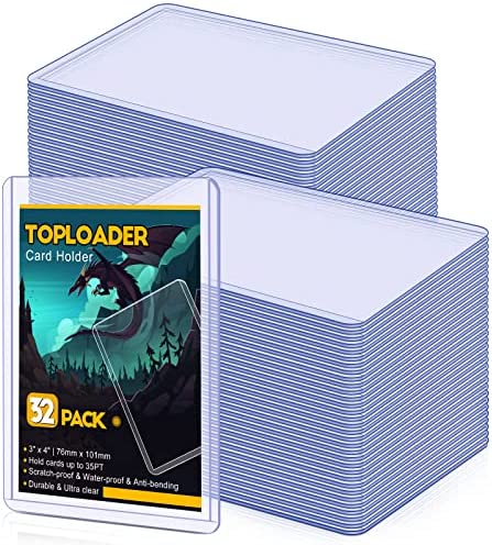Cardboard Gold Top Loaders for Cards (8 Packs of 25ct) - Premium Baseball Card  Protectors, Sports Card Holder, Hard Plastic Card Sleeves, Trading Card Case,  Card Protector for Toploaders Storage 
