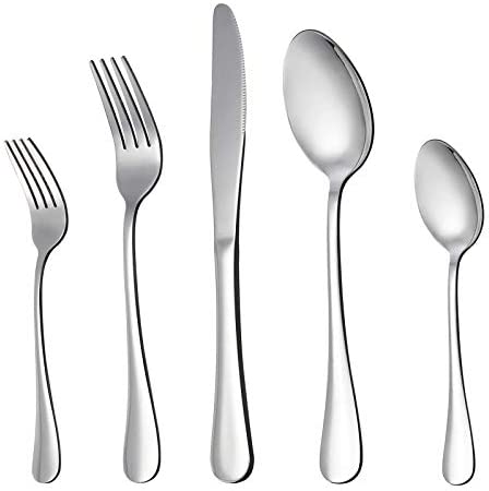 Silverware Set, Evolution TODAYSHOME 20 Piece Stainless Steel Flatware, Service for 4 Cutlery Set Utensils, for Home Kitchen Restaurant, Include