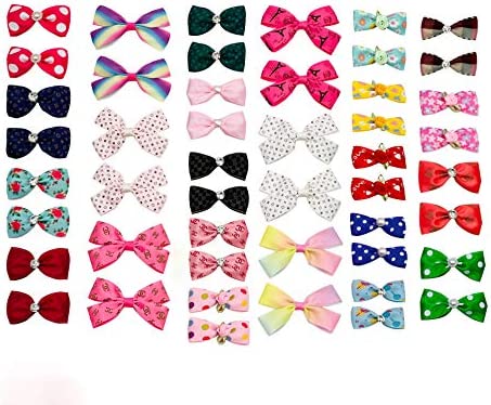 MTLEE 36 Pieces Valentine's Day Dog Hair Bows Dog Bows Grooming