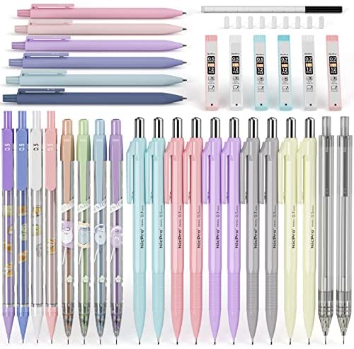 Mechanical Pencil Set with Leads and Eraser Refills, 5 Sizes - 0.3