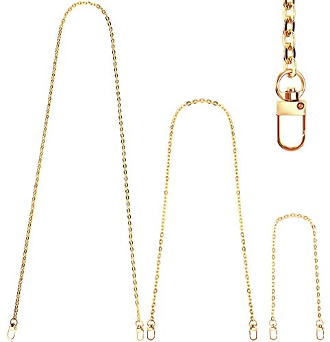 4 Pieces Different Sizes Iron Replacement Flat Chains Iron, Metal Chain Strap for DIY Purse Handbag Shoulder Crossbody Bag Clutch by RAPUDA(15.4 inch