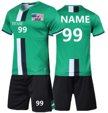 LAIFU Personalised Football Shirts Kit for Adult Kid Custom Football Jersey  & Shorts : : Fashion