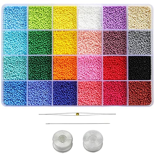  64800pcs Glass Seed Beads for Jewelry Making Kit, 144