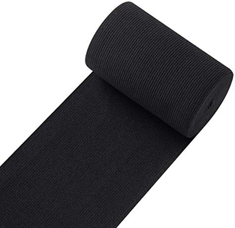 4-Inch Wide Black Heavy Knit Stretch Elastic 3 Yards by Prolastic
