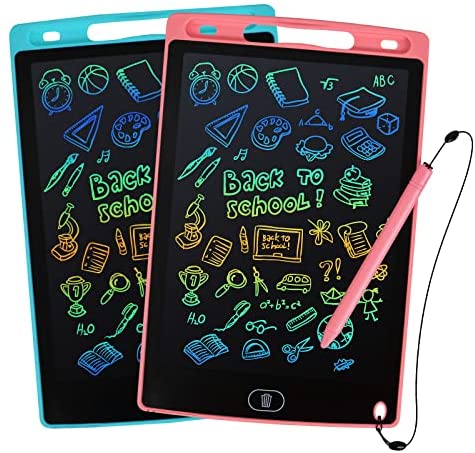 11.5 Inch LCD Writing Tablet,2 Pack Colorful Doodle Board Drawing Pad,  Rechargeable Magic Drawing Tablet for Kids, Reusable Electronic Doodle Pad