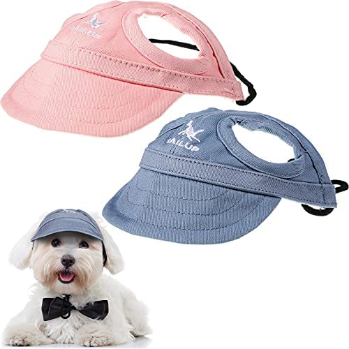 Dog Hat for Small Dogs Girl Boy Hats for Dogs Adjustable Dog Bucket Hat  Puppy Sun Hat Spring Summer Pet Baseball Cap Doggy Visor with Ear Holes and  Chin Strap for Dog