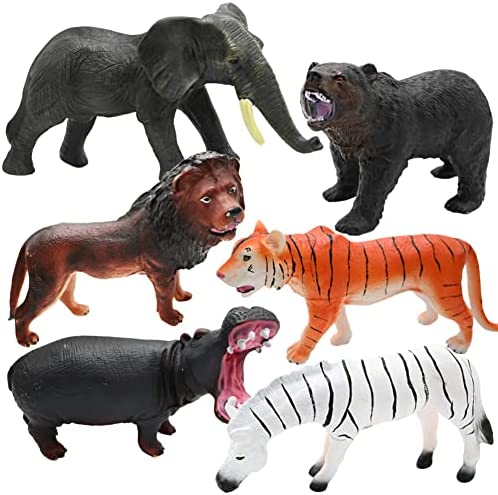 Wholesale 6Pcs Jumbo Safari Animal Figurines Toys, 8 to 10inch Realistic  Large Soft Jungle Zoo Animals Figures Wild Plastic Animals Playset with  Elephant, Lion, Tiger for Kids Toddlers Gift Set : Toys