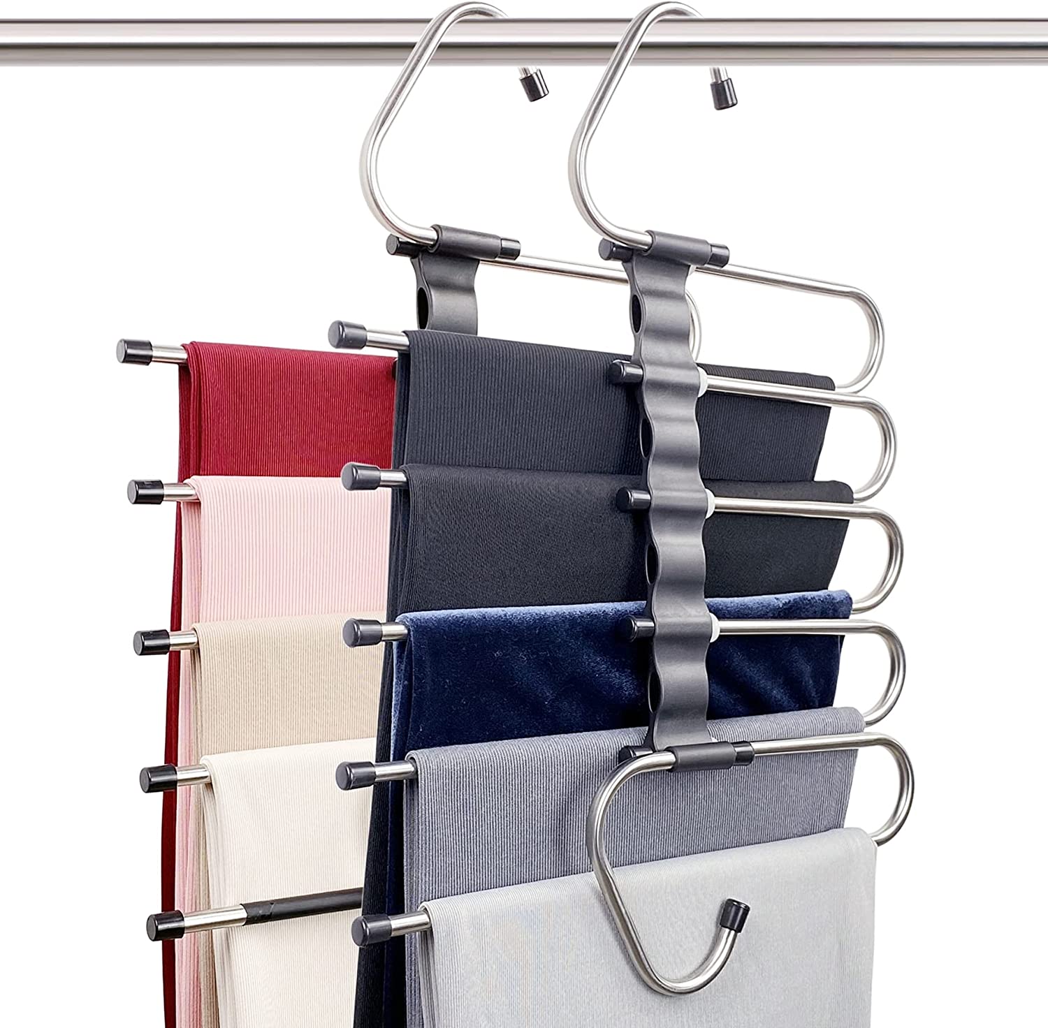 YiSeyruo yiseyruo clothes hanger space saver: 2 pack 5 in 1