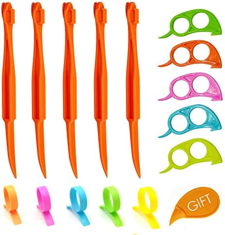 Minjie 2 pcs orange peeler tool Citrus Peeler in Bright Orange Color -  Replaces Tupperware Peeler Bright Orange