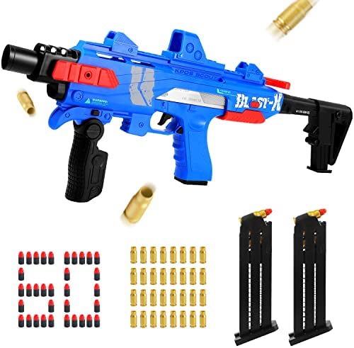 Nerf Gun Sniper Electric Toy Gun, 3 Modes Automatic Toy Foam Blower with  Bezel, with 2 Chargers, 100 Darts : : Toys