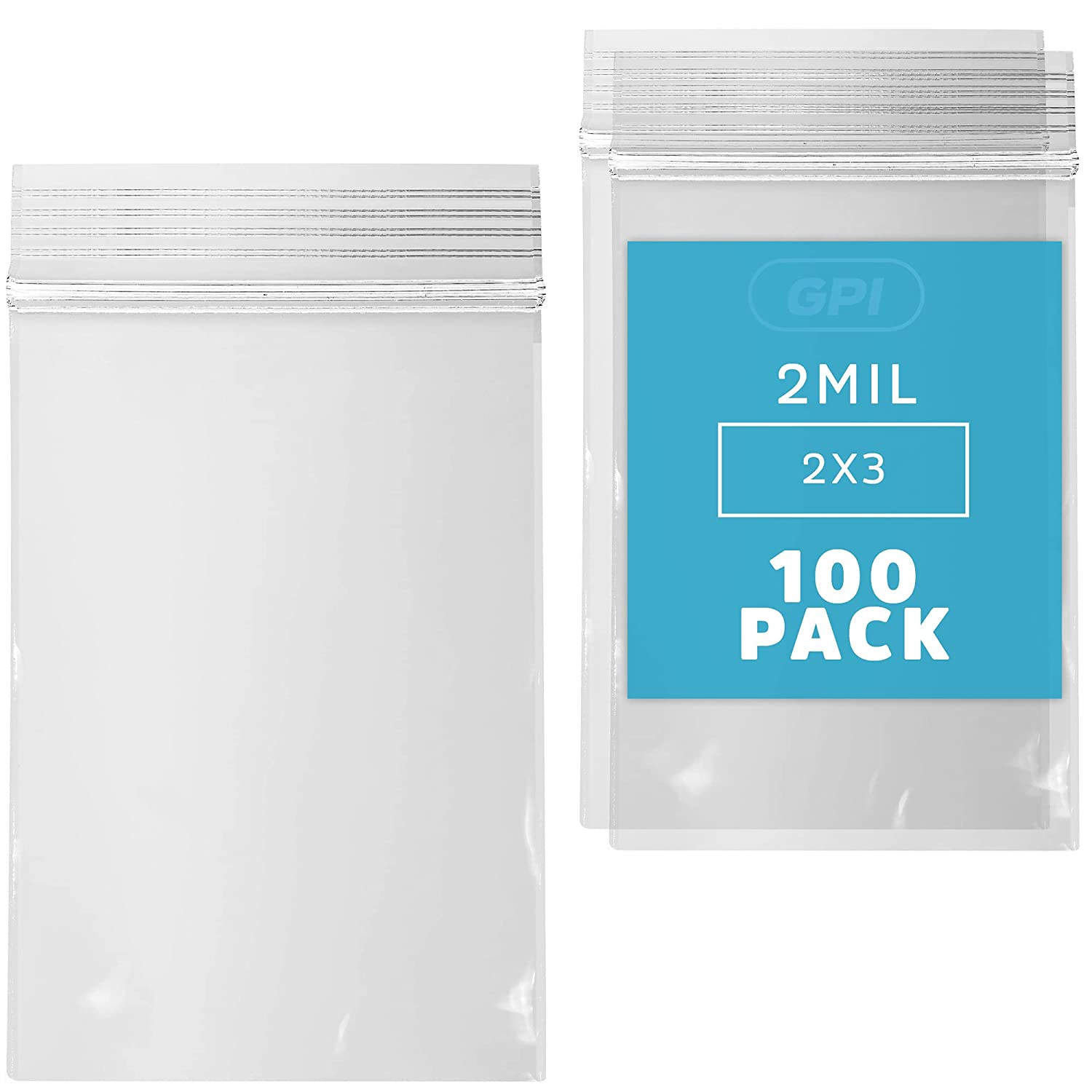 Small Plastic Baggies 2 mil 300pcs 2 x 3 inch Resealable Clear