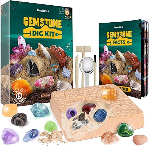 Gemstone Dig Kit, Easter Egg Space Toys for Kids, Dig up 8 Planets