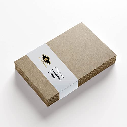 8.5 x 11 Chipboard Medium Weight 30pt (Point) Cardboard Scrapbook Sheets | Black Boards | 50 Sheets per Pack