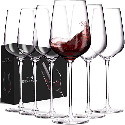 ROVSYA Red Wine Glasses Set of 4-28oz Large Wine Glasses Hand