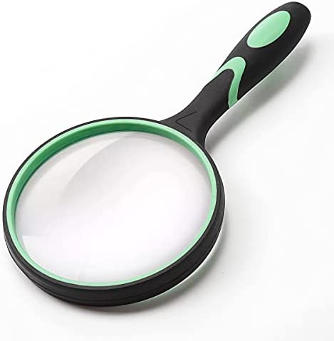 JMH Magnifying Glass with Light 30X Handheld Large Magnifying Glass 18LED  Cold