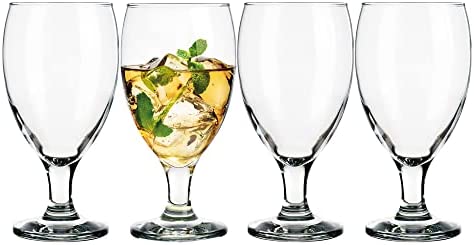 Belluno Classic Clear Glasses for Water, Juice, Liquor - Wine Goblets - Set  of 6 (13.5 Ounces)