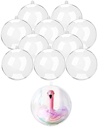  Wettarn 50 Pcs Christmas White Ball Ornaments with Lid