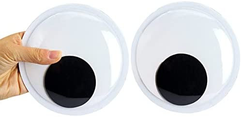 TOAOB 100pcs Wiggle Googly Eyes with Self Adhesive Round Black