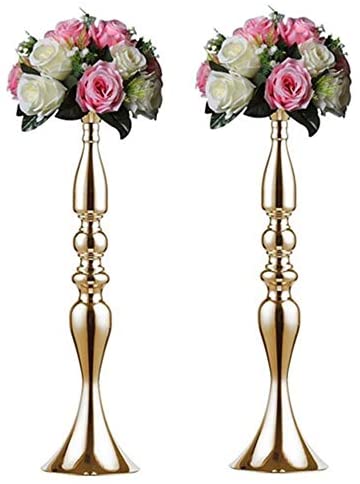 Wholesale Nuptio Vases for Centerpieces 2 Pcs Gold Vases Wedding 