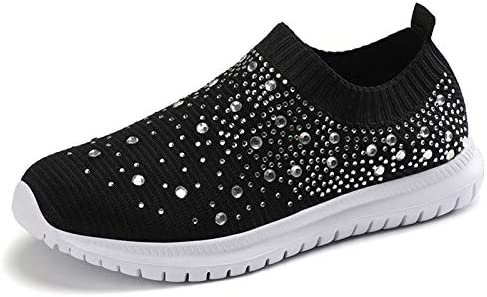 BELOS Women's Glitter Shoes Sparkly Lightweight Metallic Sequins Tennis Shoes