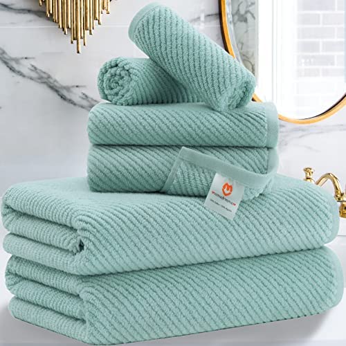 .com: Truly Lou Harbor Stripe 100% Cotton Towel Set