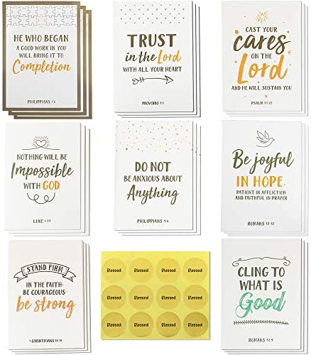 DiverseBee Inspirational Prayer Cards, 60 Unique Bible Verse Cards,  Assorted