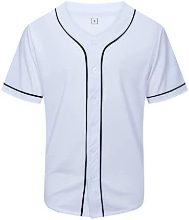  KUAIPAO Blank Baseball Jersey,Short Sleeve Plain Jersey Shirt,Sports  Uniform for Men Women (White, Black, Red,Blue,S-3XL) (S, Black) : Clothing,  Shoes & Jewelry