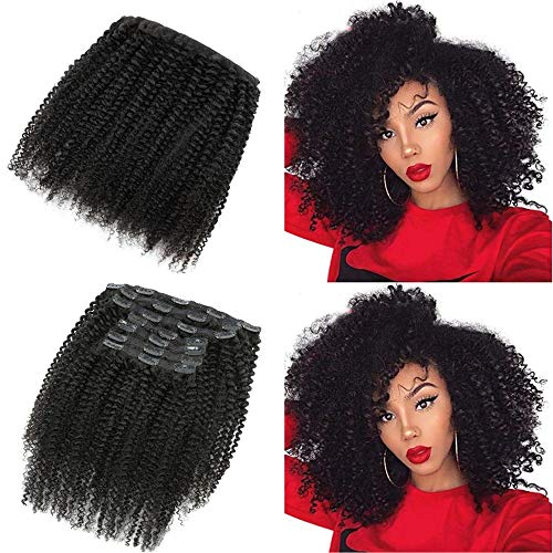 Wholesale Afro Kinky Curly Clip in Human Hair Extensions 120 Gram 7 Pieces  18 Clips For Black Women 14
